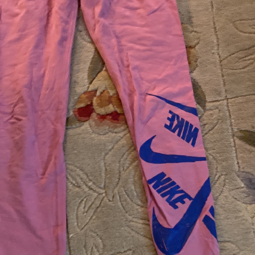 Nike Pink and Blue Leggings - Picture 2 of 5